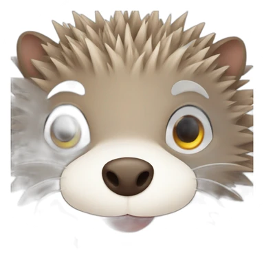 a really happy and cute hedgehog sticker