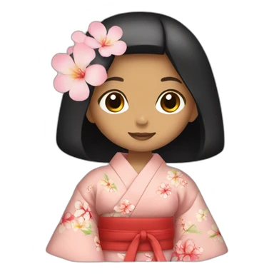 kimono girl sticker