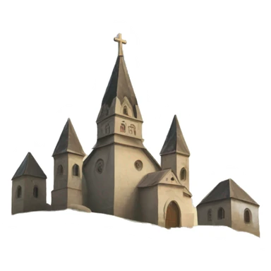 chuch and caste on hill sticker