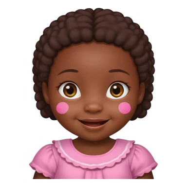 African tiny baby girl sticker