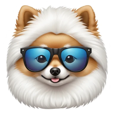 pomeranian with cool sunglasses sticker