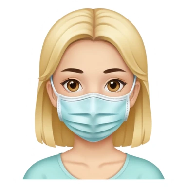 Face mask girl  sticker