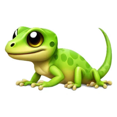 cute sitting gamer gecko sticker
