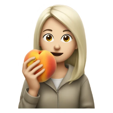 Eating peaches  sticker