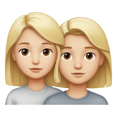 blonde girl with blonde boy  sticker