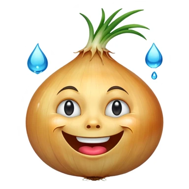 onion crying with laughter sticker