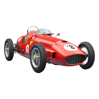  Hazy-blue Fenderless extended-wheelbase 1958 luxury racing Ferrari lowered powerful V-8 engined racing cycle car featuring advanced rugged 4 wheel independent suspension, power steering, disc brakes, small leather covered steering wheel, side mounted cowl exhaust  sticker