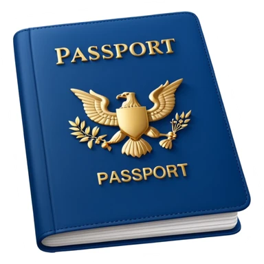 An open passport sticker