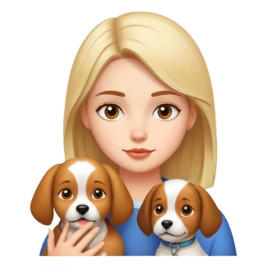 Girl with dog sticker