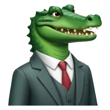 Crocodile wearing a suit sticker