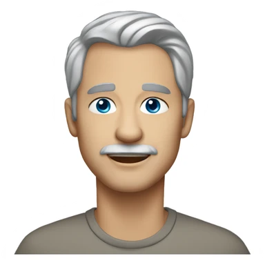 50 years old man dark-grey hair blue eyes  sticker