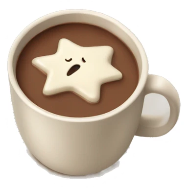 Hot chocolate in beige cup sticker