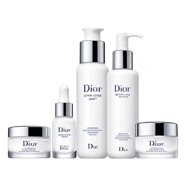 White Dior skin care Kit sticker