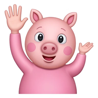 Peppa Pig waving sticker