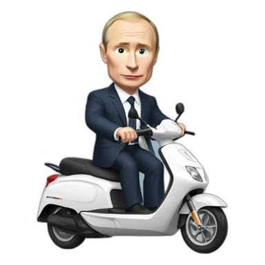 putin selling electric scooter sticker
