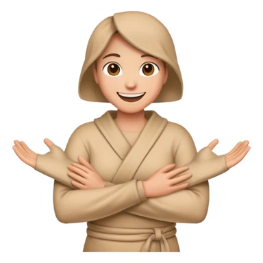 Cut mad with arms wrapped sticker