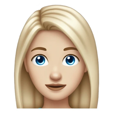 stunning white girl light brown hair blue eyes sticker