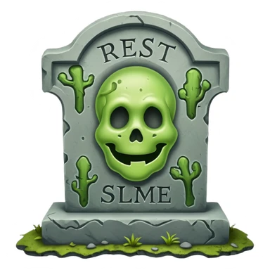 "rest in festering slime" riten on a tomb stone sticker
