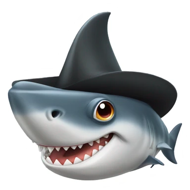 Tiburón con sombrero de copa sticker