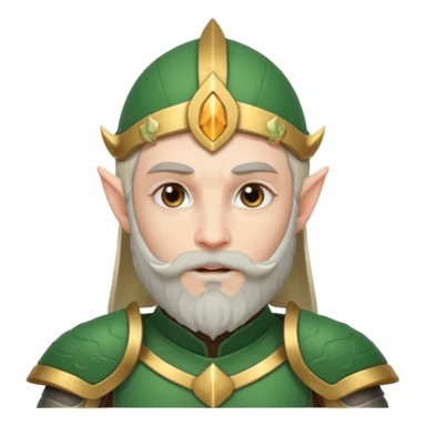 Bearded warrior elf in armor sticker