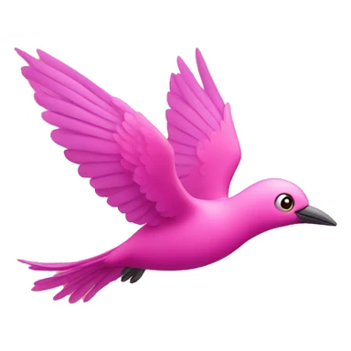 pink mystic flying bird sticker