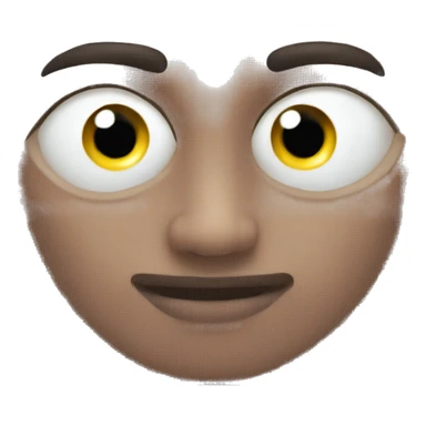 White star eyes face sticker