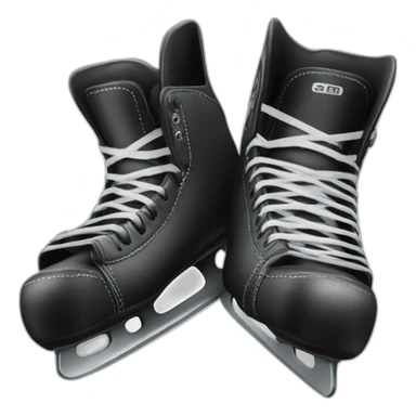 A pair of black hockey skates sticker