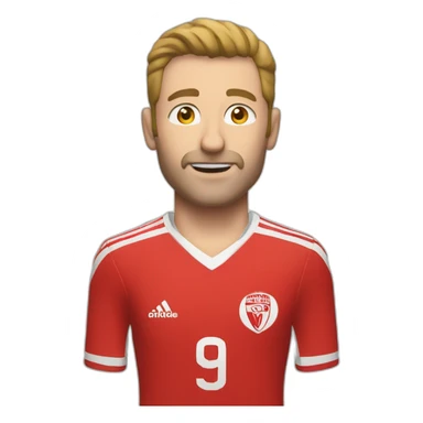 paul mullin red jersey soccer goal  sticker