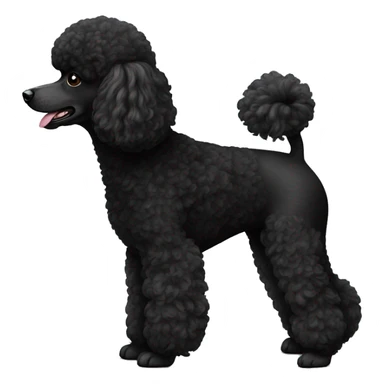 A black miniature poodle  sticker