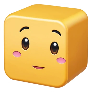 A yellow box with cute kirby eyes sticker