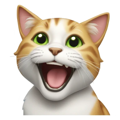 happy cat celebrating sticker