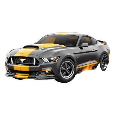 s550 (2015+) emoji of a ford mustang doing a burnout sticker