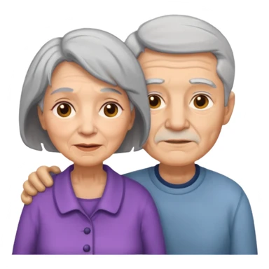 lo mismo que estas haciendo solo coloca alado de la abuela un hombre sticker