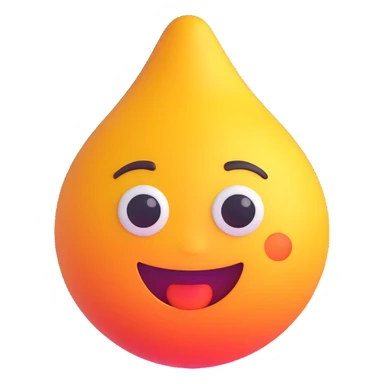 cartoon sticker of a hot and sweaty emoji, colorful and cheerful style, no text, suitable for WhatsApp and Instagram, transparent background sticker