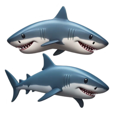 Shark love sticker