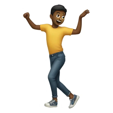 A boy dancing sticker