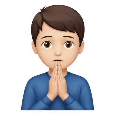 boy asking for silence sticker