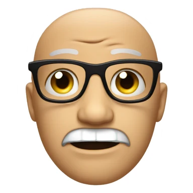 Crying with spects for men sticker