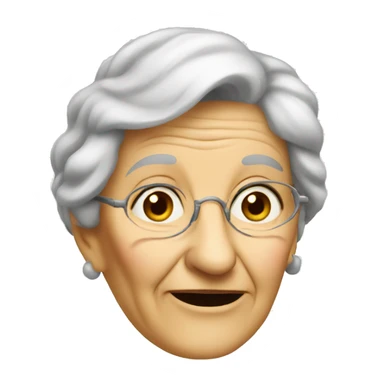 Old lady with big nose sticker