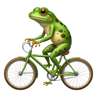 A frog on a bike sticker