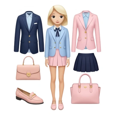 Make me a preppy aesthetic sticker