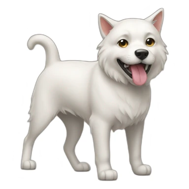 Un chat sur chien sticker