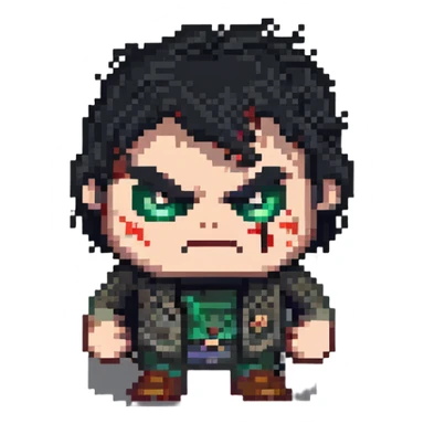 angry face showing middle finger sticker