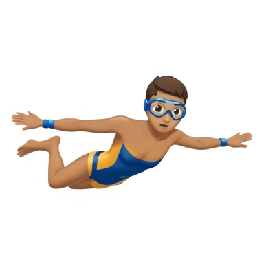 determined pool diver dives into a pool of confidence blue water underneath water  sticker