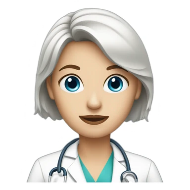 Woman doctor with blue eyes  sticker