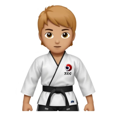 Perfecto pero el uniforme debe ser de taekwondo de ATA cinturón negro sticker