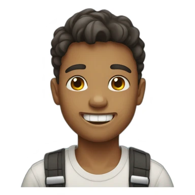 boy with braces sticker