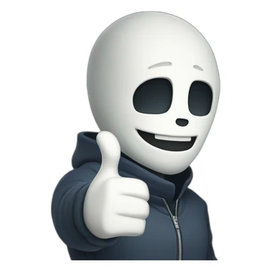 undertale sans giving a thumbs up, game style sticker