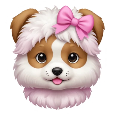 Puppy with pink bows sticker