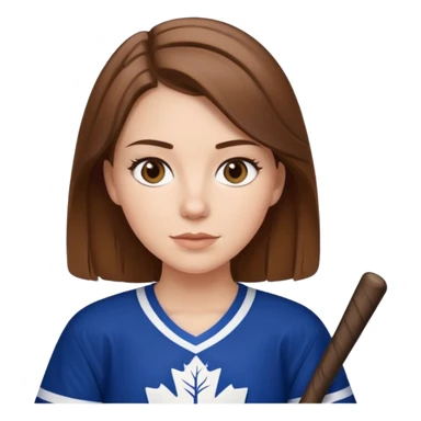 White girl brown hair hazel eyesToronto maple leafs jersey sticker